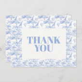 ブルーチノイスリートイレデジュエイベイブシャワー サンキューカード (正面/裏面)