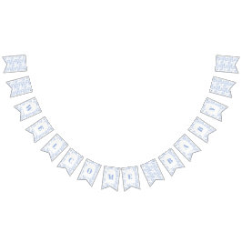 ブルーチノイスリートイレデジュエイベイブシャワー バンティングフラッグ