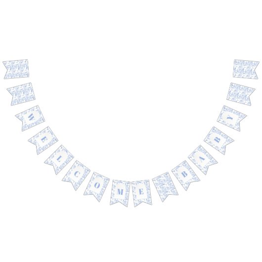 ブルーチノイスリートイレデジュエイベイブシャワー バンティングフラッグ (全)