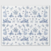 ブルーチノイスリートイレフローラパストラルフランスの ラッピングペーパー (フラット)