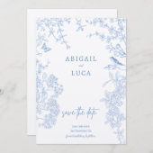 ブルーチノイスリートワールデジュイ結婚さんの救デートI 招待状 (正面/裏面)