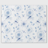 ブルーチノイスリードラゴンフライフローラ ラッピングペーパー (フラット)