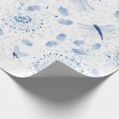 ブルーチノイスリードラゴンフライフローラ ラッピングペーパー (角)