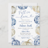 ブルーチノイスリーパンプキン秋インラブシャワー 招待状 (正面)