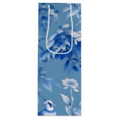 ブルーチノイスリーフローラワイン抱き枕 ワインギフトバッグ (正面)