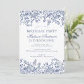 ブルーチノイスリーヴィンテージフローラ誕生会 招待状 (スタンド正面)