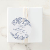 ブルーチノイスリーヴィンテージフローラ誕生日円 フェイバータグ (インサイチュ)