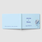 ブルーチノイスリー結婚牡丹のゲストブック ゲストブック (全面)