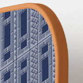 ブルーチノイスレパーソナライズされたリーピックボールパドル ピックルボールラケット (左詳細)