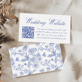 ブルーチノエレガントイズリ結婚ーのウェブサイトQRコード エンクロージャーカード