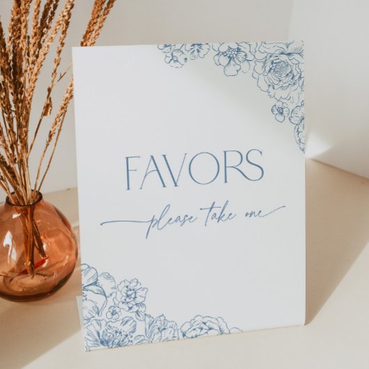 ブルーチノエレガントイセリーブライダルシャワーの好意 台座サイン