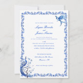 ブルーチノエレガントイセリー結婚式招待状 招待状 (正面)