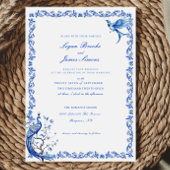 ブルーチノエレガントイセリー結婚式招待状 招待状