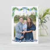 ブルーチノセリエオーナメントブルーバナーカード サンキューカード (スタンド正面)