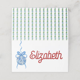 ブルーチノセリエオーナメント折り畳み座席表 プレイスカード