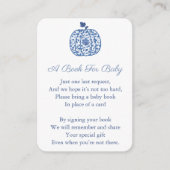 ブルーチノセリーカボチャ赤ちゃんシャワー用の本を持参 エンクロージャーカード (正面)