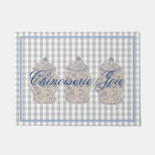 ブルーチノセリーハン絵を描ドジンジャージャージャー ドアマット (正面)