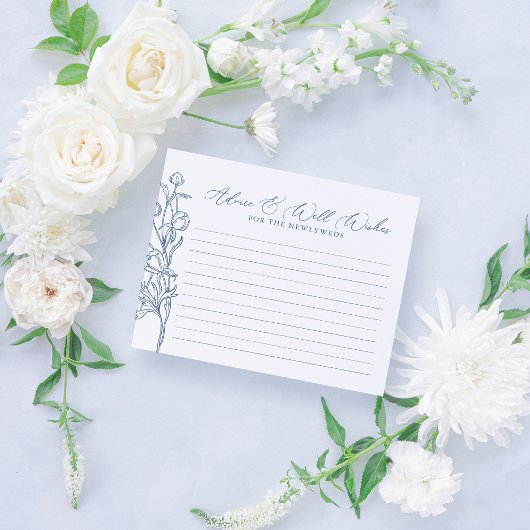 ブルーチノフランスのイセリーフローラブライダルアドバイスカード エンクロージャーカード