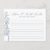 ブルーチノフランスのイセリーフローラブライダルアドバイスカード エンクロージャーカード (正面)