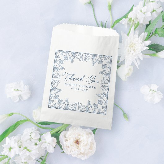 ブルーチノフランスのイセリーフローラブライダルシャワー フェイバーバッグ