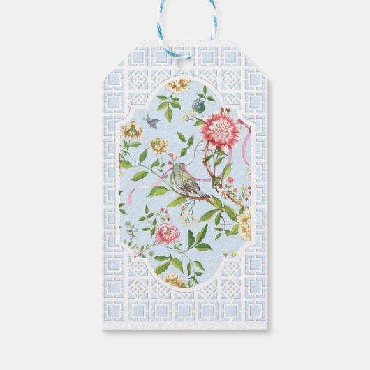 ブルーチノワジェリーベビーシャワーサンキューメッセージカード ギフトタグ (裏面)