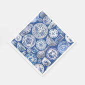 ブルーチノワジェリ中国の – 花瓶とプレート スタンダードランチョンナプキン (角)