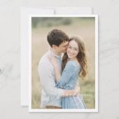ブルーチノワズリーデザインの結婚式の写真 サンキューカード (正面)