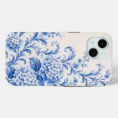 ブルーチノワズリーハイドレンジアフォンケース Case-Mate iPhoneケース (裏面 (横))