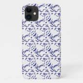 ブルーチノワズリーフラワーPhoneケース Case-Mate iPhoneケース (裏面)