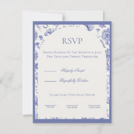 ブルーチノワズリール RSVP カード