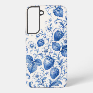 ブルーチノワズリ ストロベリー フローラル フォンケース SAMSUNG GALAXY S22+ケース