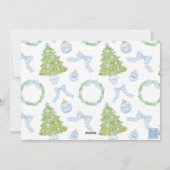 ブルーチノワセリークリスマスツリーモノグラムクレスト シーズンカード (裏面)