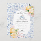 ブルーチノワセリーティーパーティーベビーシャワートイレ ポストカード (正面/裏面)