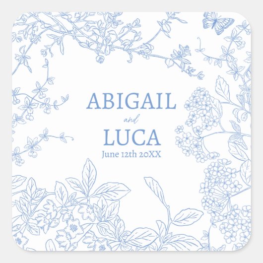 ブルーチノワセリートワールデジュイ結婚さんの救デート スクエアシール (正面)