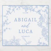 ブルーチノワセリートワールデジュイ結婚さんの救デート スパークリングワインラベル (シングルラベル)