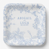 ブルーチノワセリートワールデジュイ結婚さんの救デート ペーパープレート (正面)