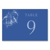 ブルーチノワセリーバードケ結婚ージ テーブルナンバー (裏面)