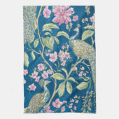 ブルーチノワセリーピーコックフローラ キッチンタオル (縦)