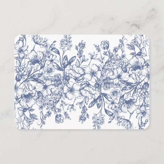 ブルーチノワセリーフローラRSVPレスポスカード エンクロージャーカード (裏面)