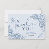 ブルーチノワセリーブライダルシャワーサンキューカード サンキューカード (正面)