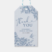 ブルーチノワセリーブライダルシャワーサンキューユーラベル ギフトタグ (正面)