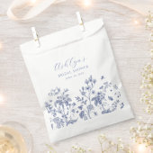 ブルーチノワセリーブライダルシャワーフリットバッグ フェイバーバッグ (クリップ留めされた状態)