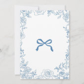 ブルーチノワセリーボウウッドランドサファリベイビーシャワー 招待状 (裏面)