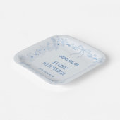 ブルーチノワセリーヴィンテージボーイベビーシャワー ペーパープレート (傾斜あり)