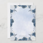 ブルーチノ素朴イセリーティーパーティーブライダルシャワー 招待状 (裏面)