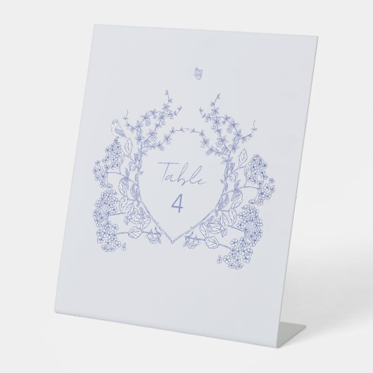 ブルーチノ結婚イズリーのテーブル番号台座Sig 台座サイン (正面)