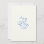 ブルーチャイノエリーヴィンテージフローラBabyShower 招待状 (裏面)