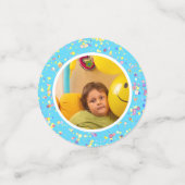 ブルーチャイルドの誕生日パーソナライズされた写真紙吹雪 コンフェッティ (スモール正面)