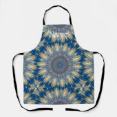ブルーチャクラ万華鏡のように千変万化するパターンサンダー_コーブ エプロン (正面)