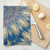 ブルーチャクラ万華鏡のように千変万化するパターンサンダー_コーブ キッチンタオル (四つ折り)